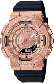 [Casio] G SHOCK MID SIZE DUO SLIM DESIGN, S/W, ALARM,100M WR, PINK GOLD CASE, BLK RESIN BAND