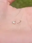 Marquee Genuine Opal Push-In 14K Gold 18G Labret Ear Tragus Stud