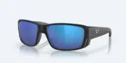 Costa Del Mar Men's Tuna Alley Pro Rectangular Sunglasses - Black/Polarized Blue