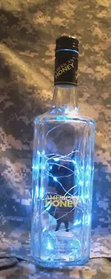American Honey Whisky Bottle Bar Light Man Cave Custom Made Battery Powered