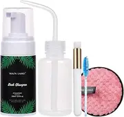 ARISON LASHES Eyelash Shampoo Cleanser Extension Kit︱Mousse Lash Cleanser for Extensions︱Reusable Mascara Brush︱100ml/3.38 fl.oz