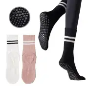 3Pairs Pilates Grip Socks, Yoga Socks with 5.5-8.5 3pairs-black,white,pink