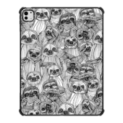 iPad Pro 13-inch (M4) iPad Impact Case just sloths black white iPad