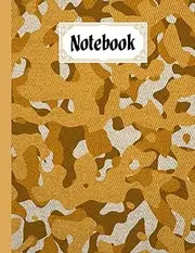 Notebook: Camouflage Yellow Cover | College Ruled Composition Notebook For Students And Teachers. | 120 Pages - Large 8.5" x 11" By Lore Heil