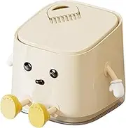 Folpus Mini Desktop Trash Can Waste Basket Recycling Bin Portable Storage Bin Press Lid Tiny Trash Can for Office Countertop Vanity, Sitting
