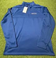 Nike Golf Mens Size L Sweatshirt Blue 1/4 Zip Pullover Long Sleeve Embroider New