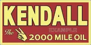 KENDALL MOTOR OIL RED GAS STATION VINTAGE OLD SIGN REMAKE ALUMINUM SIZE OPTIONS