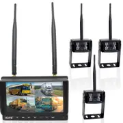 Elinz Wireless 7" Quad Monitor DVR 3x Reversing Camera Package