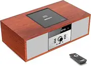 Vintage Style HiFi Stereo System Bluetooth, CD Player Stereo Music System, MP3 Playback, Radio with USB Port for HiFi System Micro Music Sound
