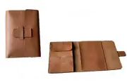 for A5 Sketch Book bag notebook pencil cover jacket slipcase leather brown X205