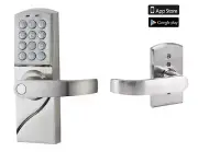 New Digital Password Keypad Access Smart WiFi Door Lock, Satin Chrome Right Hand
