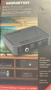 Monacor Monster Combo Audio Converter Black (Digital/Analog)