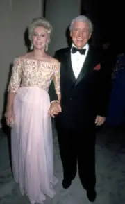 Eva Gabor & Merv Griffin at 1990 Carousel of Hope Ball at Be - 1990 Old Photo