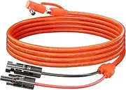 2M Solar Connector to DC 8mm Adapter Cable, 12AWG+14AWG Cable with DC8020/7909 Compatible with Jackery Explorer 160 240 500 1000, GZ Yeti Portable Power Station, Solar Generator