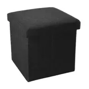 Foldable Seat Stool 38x38x38cm Ottoman Cube Space Foot Storage Box Pouffe