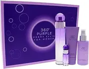 Perry Ellis Perry Ellis 360 Purple Gift Set - 3.4 oz Eau De Parfum Spray + Mini Eau De Parfum Spray + 4 oz Body Mist Spray + 3 oz Shower Gel