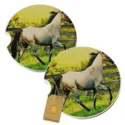Truck & Car Coasters Gift Set Sandstone - Blue Roan Tennessee Walker Horse