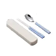 2Set Portable Tableware Set 304 Stainless Steel Cutlery With Wheat Straw Handle Dinnerware For Kids Kitchen Dinner Set