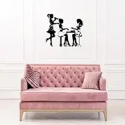 Wall Stickers Wall Decal Beauty Salon Sticker Nail Hair Salon for Salon Shop Decor Wall Art Decal Wallpaper Vinyl 76x90cm