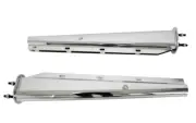 Chrome 2 1/2" Bolt Pattern Spring Loaded Mud Flap Hanger Fits Semi Truck Pair
