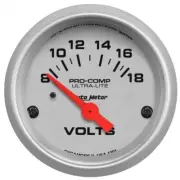 AutoMeter Ultra-Lite 2-1/16" 8-18V Short Sweep Electronice Voltage Gauge (4391) (for: Ford)