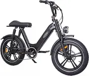[TDR] Electric Bicycle 48V 750W Fat Tyres Mountain Bike 15Ah Li-Ion Battery 20'' Fat Tires LCD Display Hydraulic Brakes Shimano 7-Speed Full Suspension Off-Road