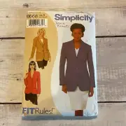 Simplicity 9668 Sewing Pattern Jacket Blazer Lined Miss Bust Sz 38-46 UNCUT