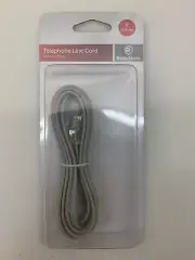 6-Foot Telephone Line Cord Cable Gold-Plated RJ-11/RJ-14 modular plugs