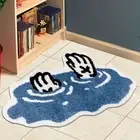 Cartoon Entrance Carpet Pad Rubber Plush Rug Creative Floor Mat Living Room