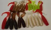 25x soft plastic lure-Combo Mixed Soft Plastic Lures Grubs Baits flathead bream