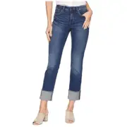 NYDJ Sheri Slim Ankle Jeans With Cuff Hem in Cherish Medium Wash 26 W NWT Plus