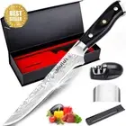 6''Boning Knife,Super Sharp Knife with Finger Guard and Knife Sharpener