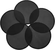 GREENADSCAPE 5pcs Portable Foldable Hand Fans Round Design Collapsible Fans for Summer Outdoor Events Travel Dance Photography Props
