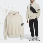 ADIDAS 愛迪達 帽T ADICOLOR 男女款 長袖 連帽上衣 象牙白 黑 三線 寬鬆 三葉草 HM1870