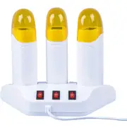 Roll -On Wax Heater (Triple Base - 110V) - White/Yellow