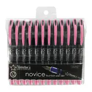 Thornton's Disposable Fountain Pens, Medium Point, Light Pink, Pack of 12