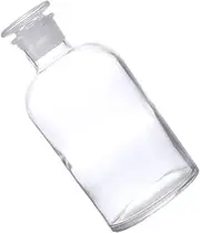 NAMOARLY 1Pc Small Mouth Glass Reagent Bottle Scale Chemical Sample Bottle for Laboratory Use Glass Design for Accurate Measurement and Storage
