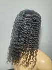 180% Kinky Curly T Part Lace Front Pelucas de cabello humano Pre desplumado...