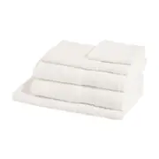 5pc Sheraton Luxury Egyptian Cotton Towel Pack Bath/Hand/Mat/Face Washer White