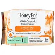 The Honey Pot Company, Organic Non-Herbal Cotton Cover Pantiliners , 30 Count