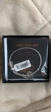 Alex and Ani silver bracelet silver “Love”