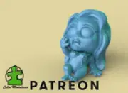 Chibi Female Victim - 32mm Scale | DnD Miniature | Chibi Mini Nerdy Gifts