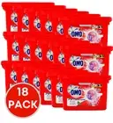 OMO 3-in-1 Laundry Capsules Sakura Blossom Front & Top Loader Pk15 (270 Cap x 18