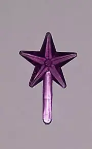Ceramic Christmas or Halloween Tree Star Plastic Topper Small PURPLE