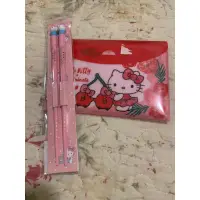 在飛比找蝦皮購物優惠-Hello Kitty粉紅色筷子組及Hello Kitty便