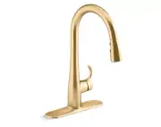 Kohler K-596-2MB Pull-Down Kitchen Sink Faucet VIBRANT BRUSHED MODERNE BRASS New