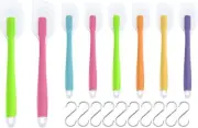 Silicone Spatula Set,2 Large and 6 Small Spatulas with 10 S Hooks