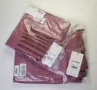Mandala Women's Mauve Curved V Neck Top and Joggers Set - Size M
