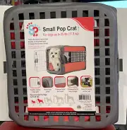 Sport Pet Small Pop Crate Kennel for Dogs or Cats Red Up To 25 Lbs