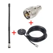 27MHz BNC Male CB Radios Antenna BNC Female Magnetic Mount RG58U Cable For Cobra